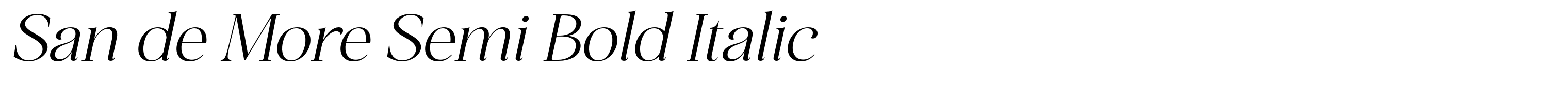San de More Semi Bold Italic